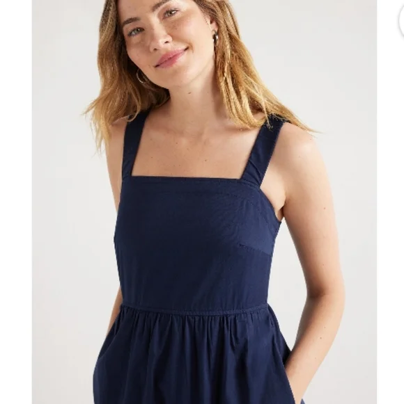 JOIE Tiered Navy Maxi Summer Dress - Picture 4 of 7